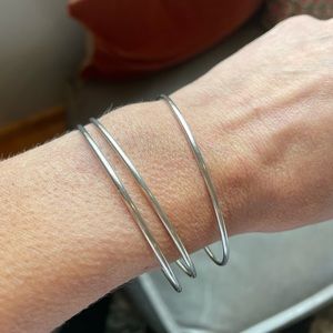 Tiffany & Co sterling silver bangles (set of three).